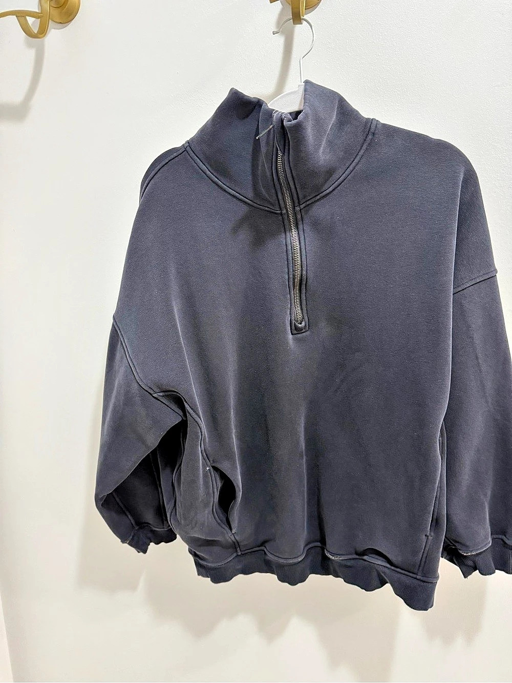 Lululemon Scuba Oversized Half-Zip Hoodie Gray